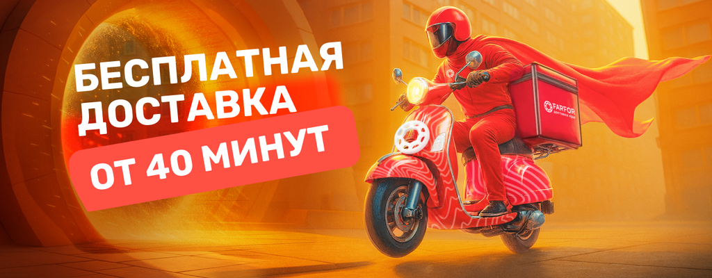 Акция «Мы обновили условия доставки!» от ресторана Farfor в Сызрани Акция «Мы обновили условия доставки!» в Сызрани