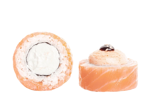 Заказать "Ролл Запеченная филадельфия classic 1/2" с доставкой в Первоуральске от ресторана Farfor Ролл Запеченная филадельфия classic